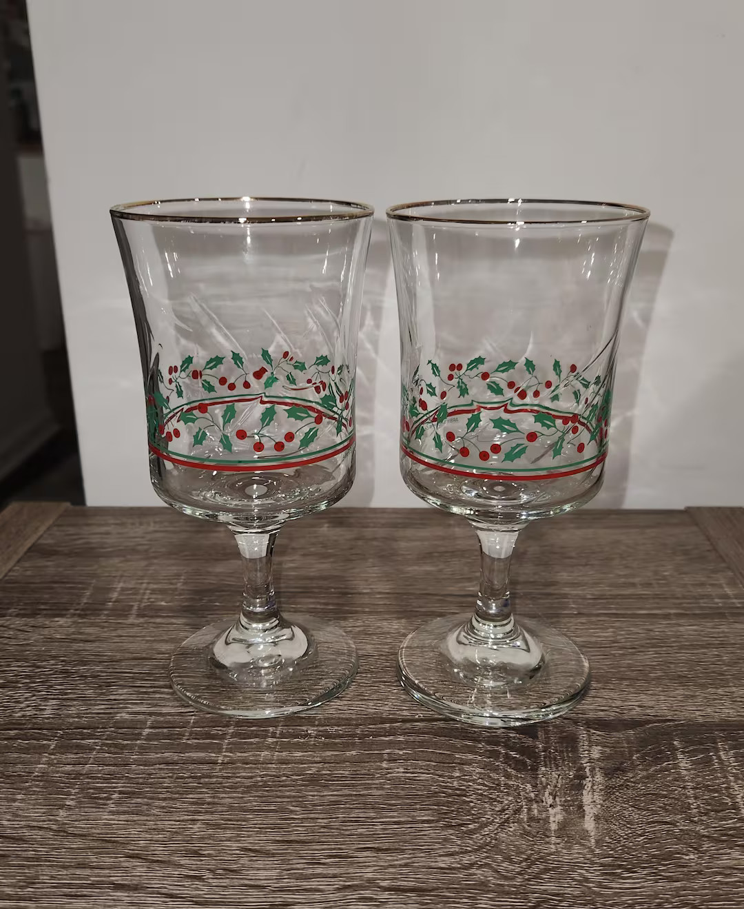 Set of 2 Vintage 1987 Arby’s Christmas Collection HOLLY BERRY Water Goblets Wine - Etsy | Etsy (US)