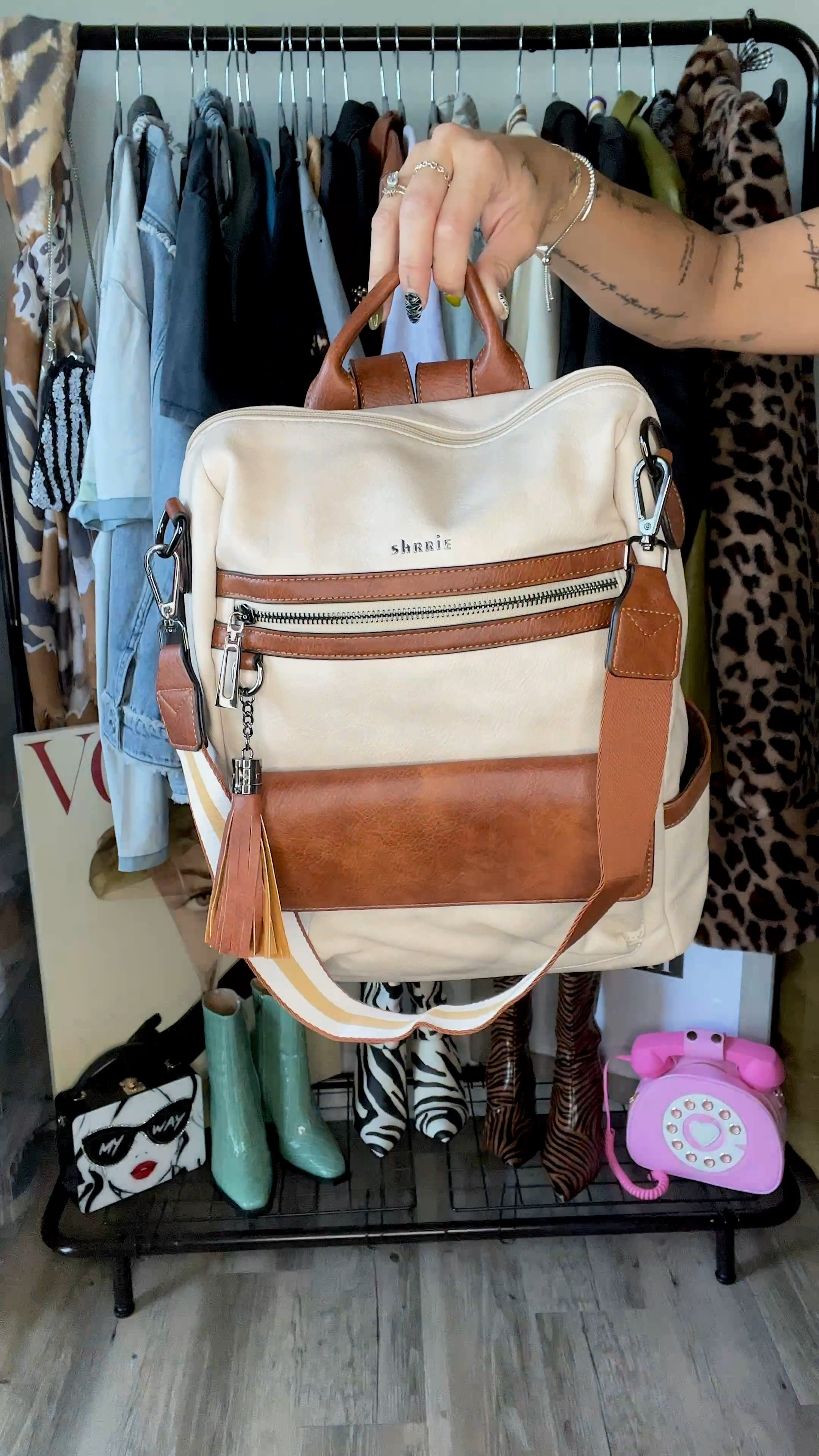 #FoundOnAmazon: #VeganLeather Travel Backpack w/ Shoulder Strap + Wristlet 🎒🤎 (Color: Beige w/ Brown)

* As an Amazon Affiliate I earn from qualifying purchases*. #ad #comissionsearned #amazonaffiliate #amazonfinds #amazonmusthaves #amazonaddict #amazonfashion #amazonfashionfinds #amazonstyle #amazonstylefinds #purse #totebag #handbag #travelbag #shoulderbag #backpack #travelbackpack

#LTKunder50 #LTKitbag #LTKtravel