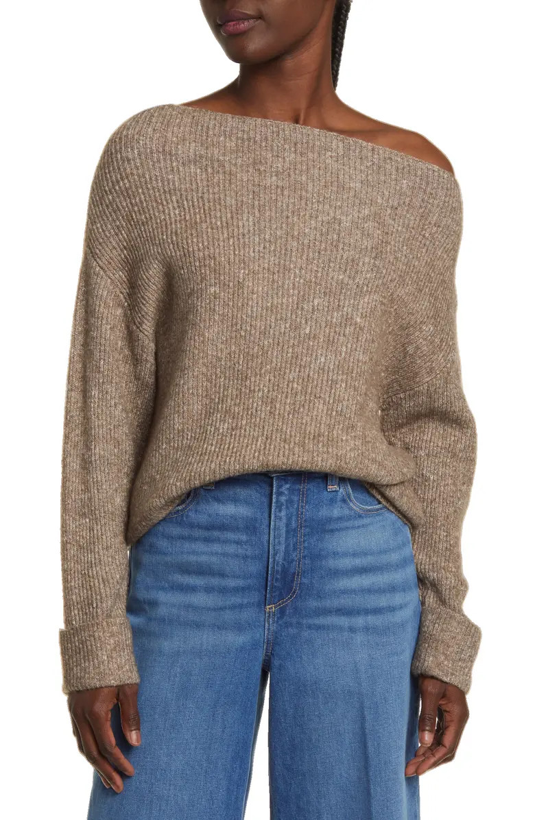 Treasure & Bond One-Shoulder Rib Sweater | Nordstrom | Nordstrom