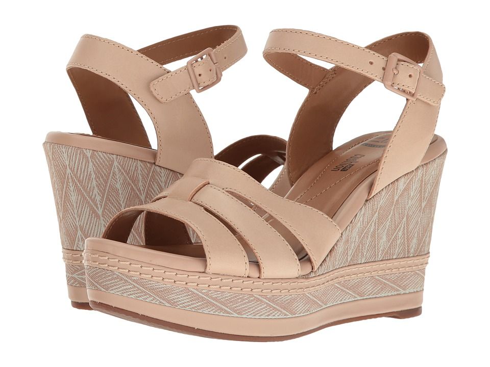 Clarks - Zia Noble (Nude Leather) Women's Sandals | Zappos
