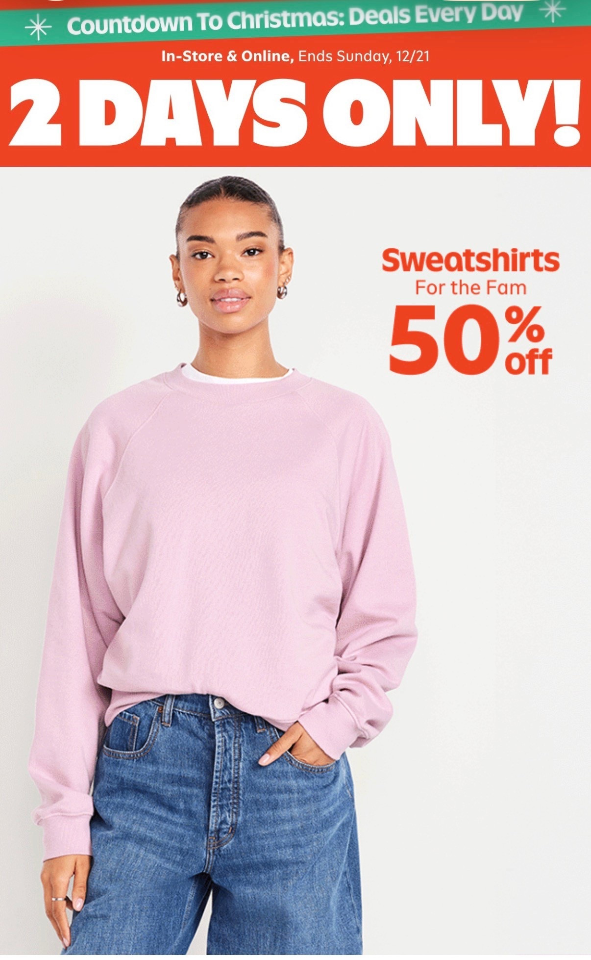 If you live in sweatshirts like I do, Old Navy’s 50% off deal is calling your name 😍
Perfect for layering now and wearing straight into the new year.
I added all my go-to Old Navy sweatshirts to LTK so you can shop the best colors and fits before sizes sell out!

#oldnavyfinds #sweatshirtweather #cozylooks #winterwardrobe #casualstyle #LTKfashion #LTKfinds #LTKsale #shoppingfavorites #onlineshopping #everydaywear #holidaydeals #ShoppingWithPriiincesss #Atlantamom #AtlantaCreator #Atlantacontentcreators

#LTKGiftGuide #LTKSaleAlert #LTKHoliday