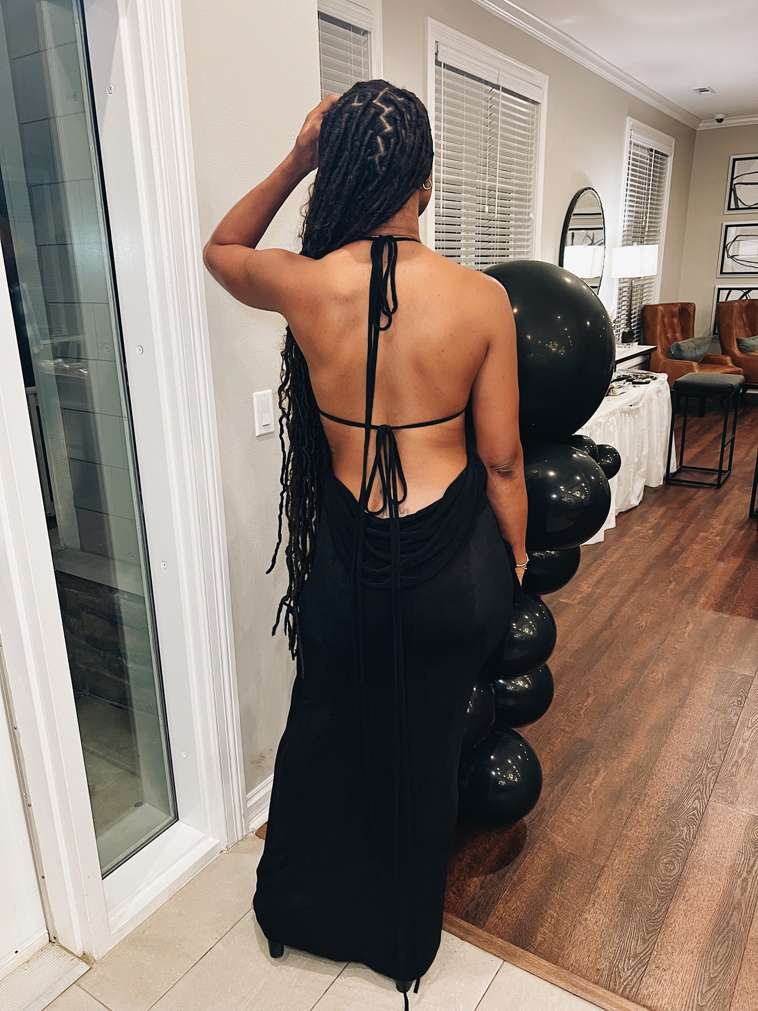Backless strapped dress, back not included.

#LTKunder50 #LTKxPrimeDay