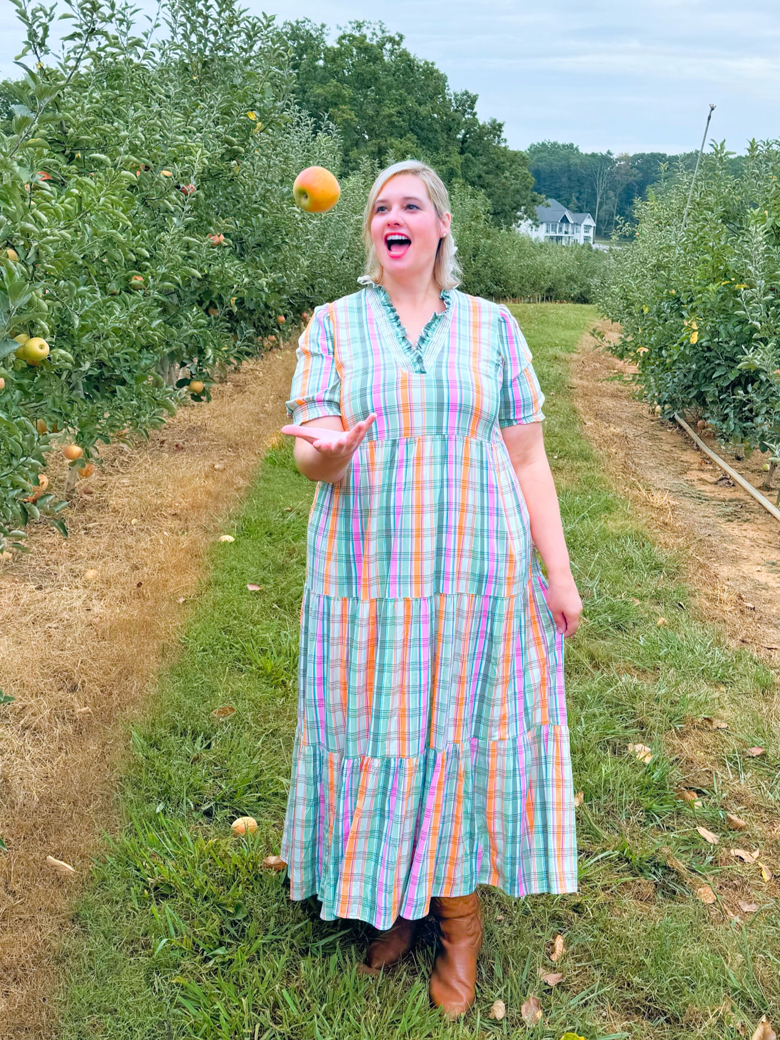 The perfect fall transitional look for when you’re ready for all the fall things but it still feels like summer. This dress runs big, I am wearing a large 

#LTKStyleTip #LTKPlusSize #LTKMidsize