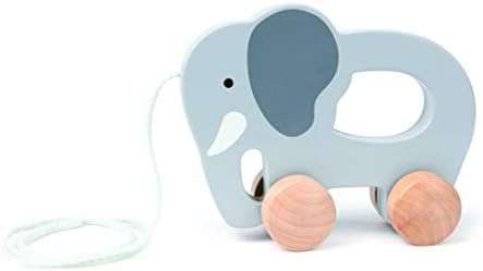 Hape Elephant Wooden Push and Pull Toddler Toy ,L: 5.7, W: 2.4, H: 4.5 inch | Amazon (US)