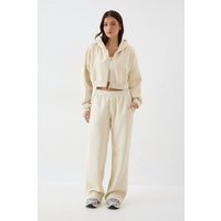 DSGN Studio Women's Straight Leg Jogger Pants in Cream | Size: Medium | Boohoo.com (UK & IE)