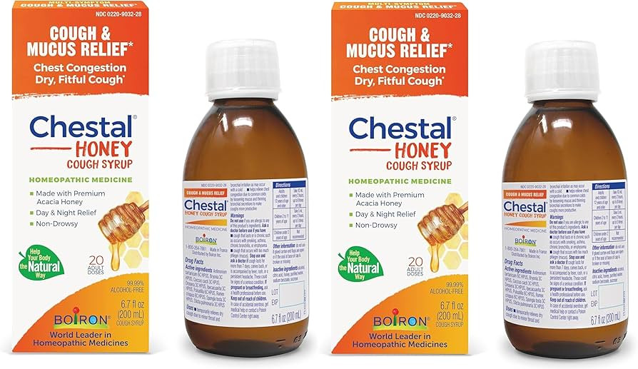 Boiron Chestal Honey Adult Cold and Cough Syrup for Nasal and Chest Congestion, Runny Nose, and S... | Amazon (US)