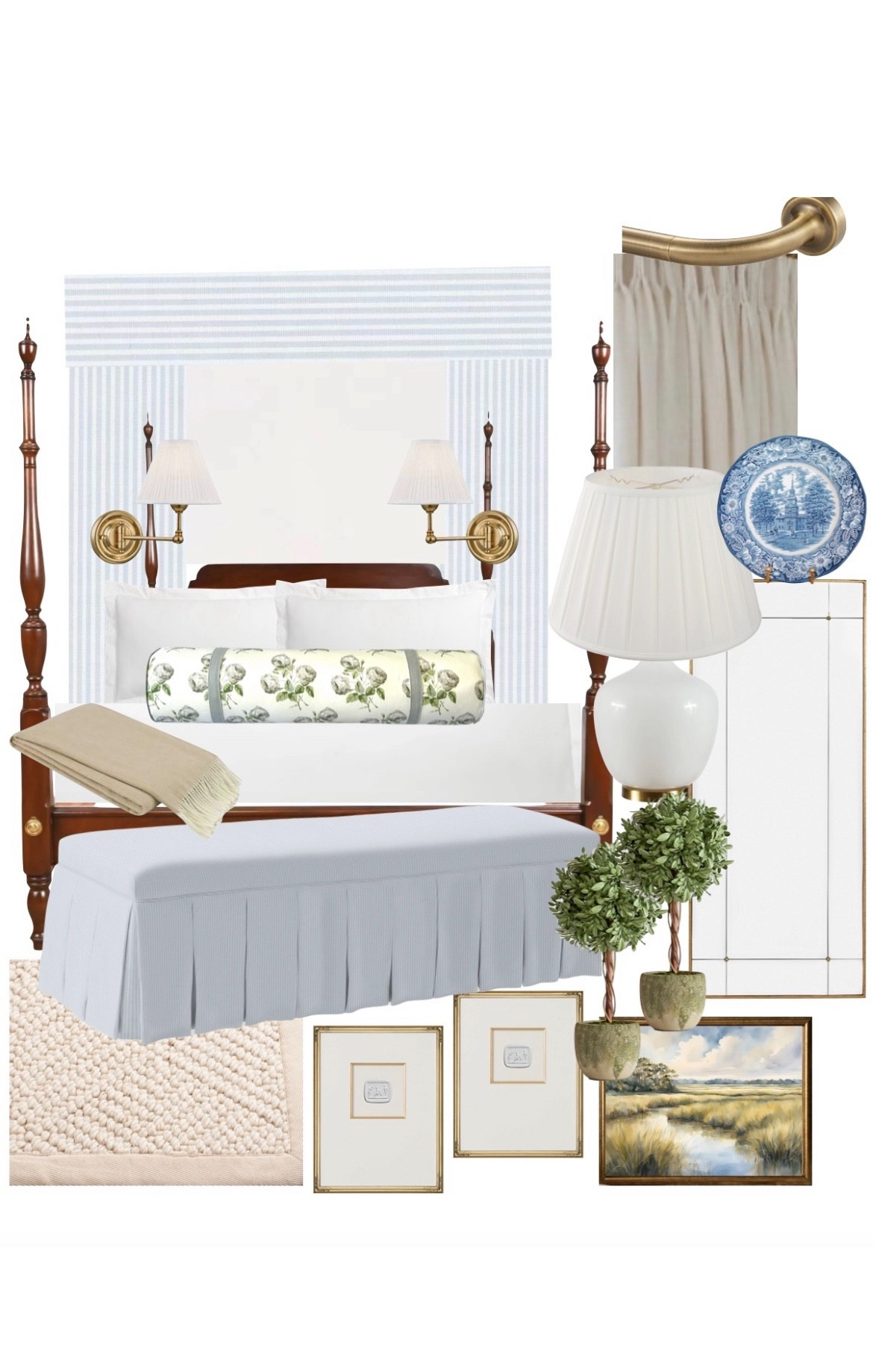 Some primary bedroom ideas I have for the new house! Linked as many exact items I could and some similar looking items!
 The striped fabric and fabric pictured on the bench is the fabric Cotton Pinstripe-Sky!

Home decor

#LTKHome #LTKStyleTip