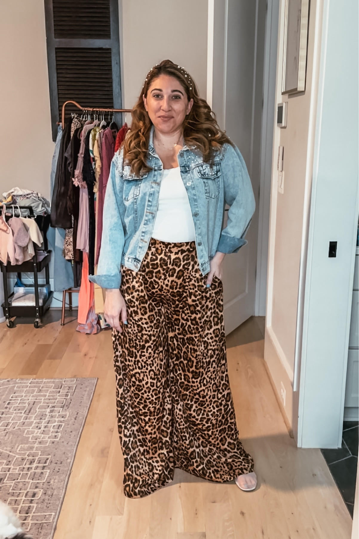 Teacher outfit idea featuring leopard print! 
Pants XL / Tank L / Jacket L / shoes tts 

#LTKWorkwear #LTKBacktoSchool #LTKMidsize