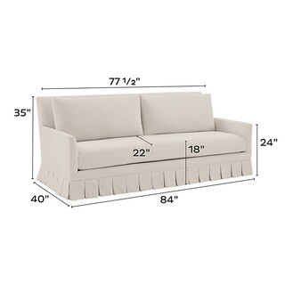 Suzanne Kasler Mathes Sofa with Box Pleat Skirt | Ballard Designs, Inc.