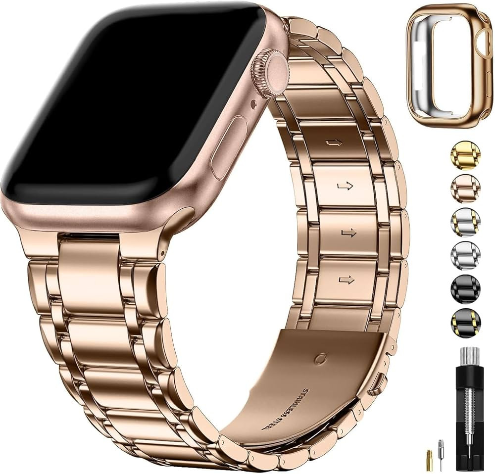 Fullmosa Compatible Metal Apple Watch Bands 41mm 40mm 38mm 49mm 46mm 45mm 44mm 42mm,iWatch Band w... | Amazon (US)