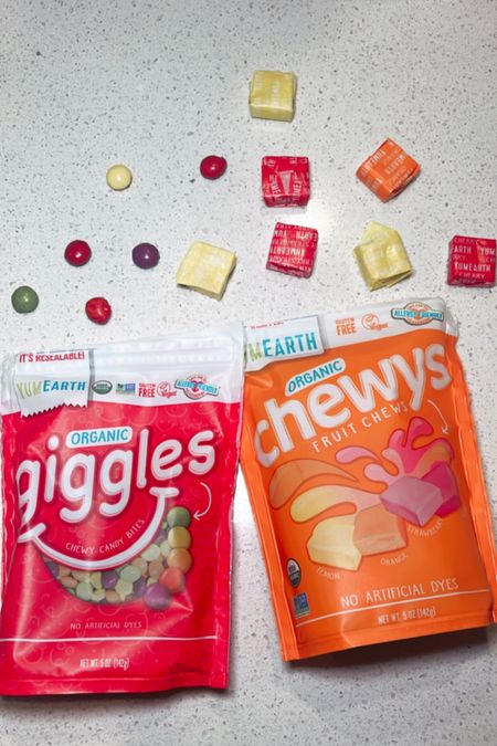 Healthy cleaner candy( one on the left I think is better than skittles , right are like starburst) I tagged a bunch of their other ones. I love the suckers and truly all their candy is really yummy. 