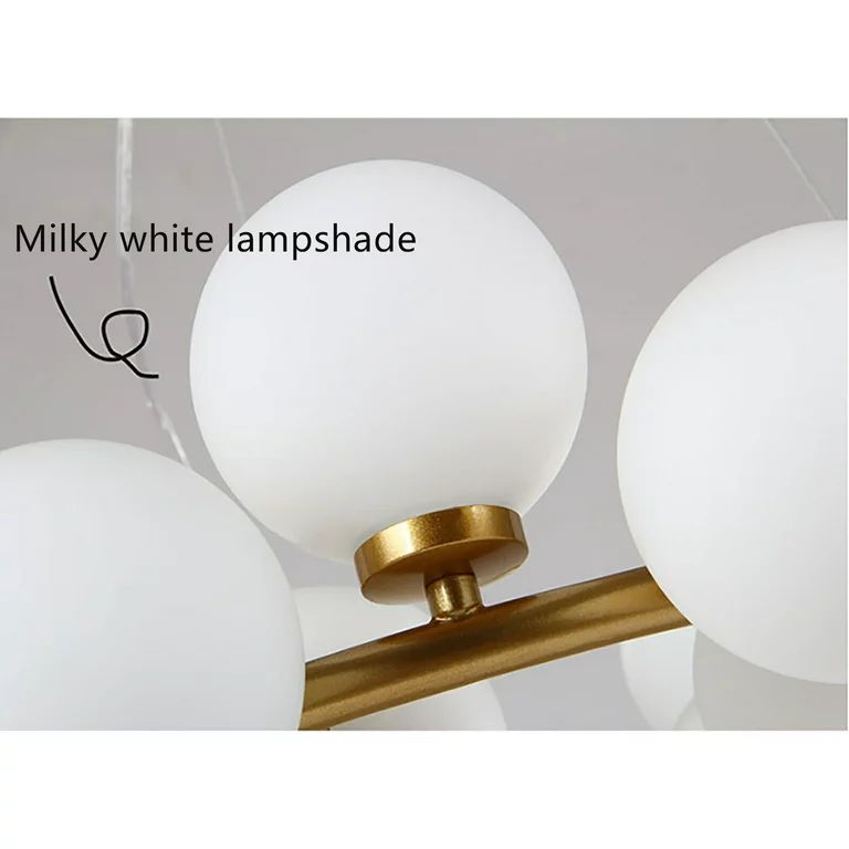 Fichiouy Modern Pendant Light 25 Glass Bubble LED Chandelier Ceiling Lamp Fixtures for Bedroom - ... | Walmart (US)