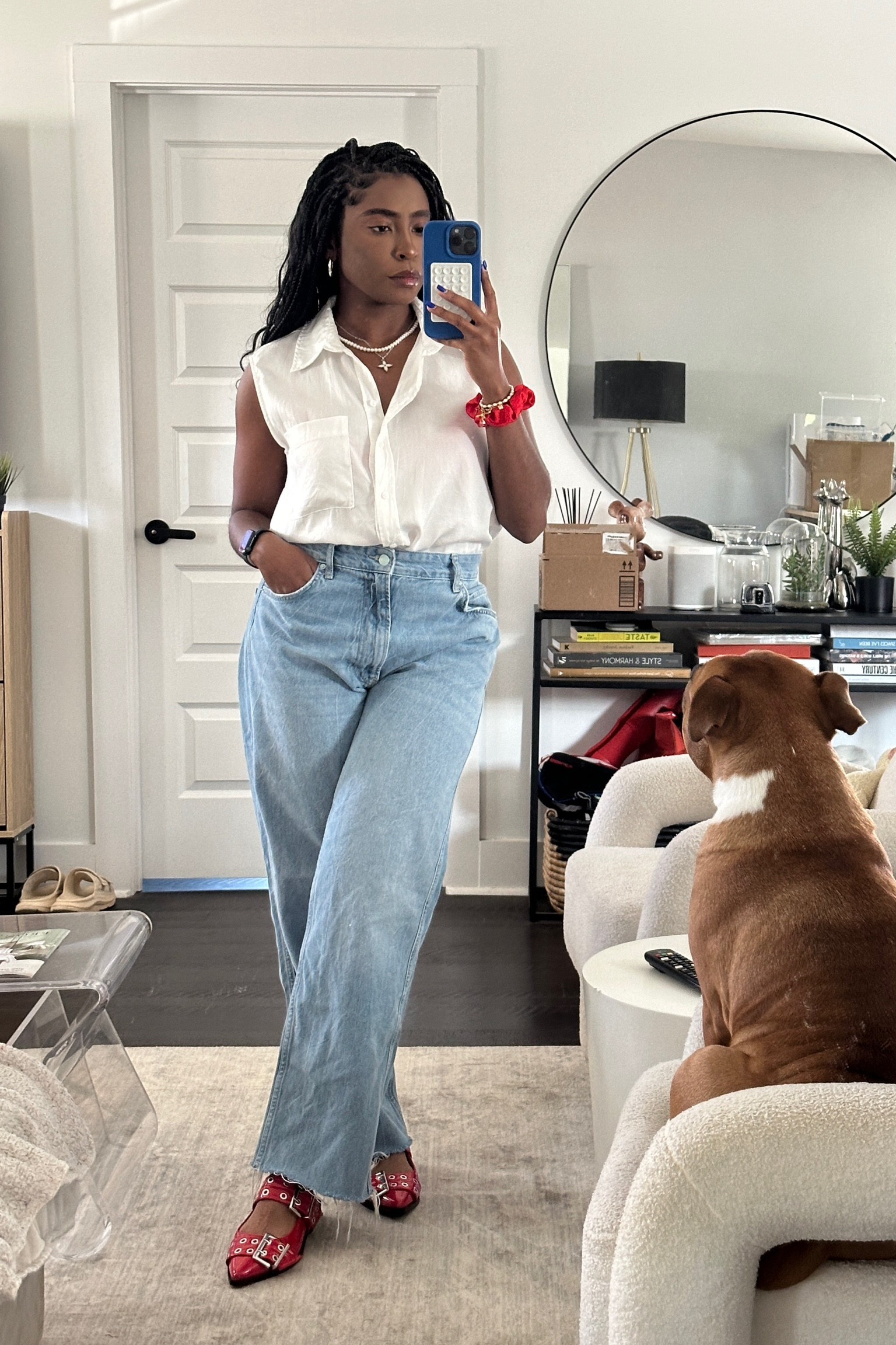 Jeans are Mango, but from last year. 