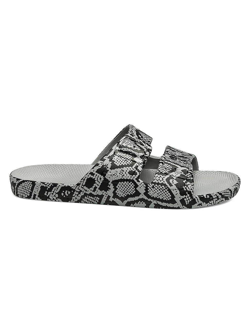 Cobra-Print Two-Strap Slides | Saks Fifth Avenue