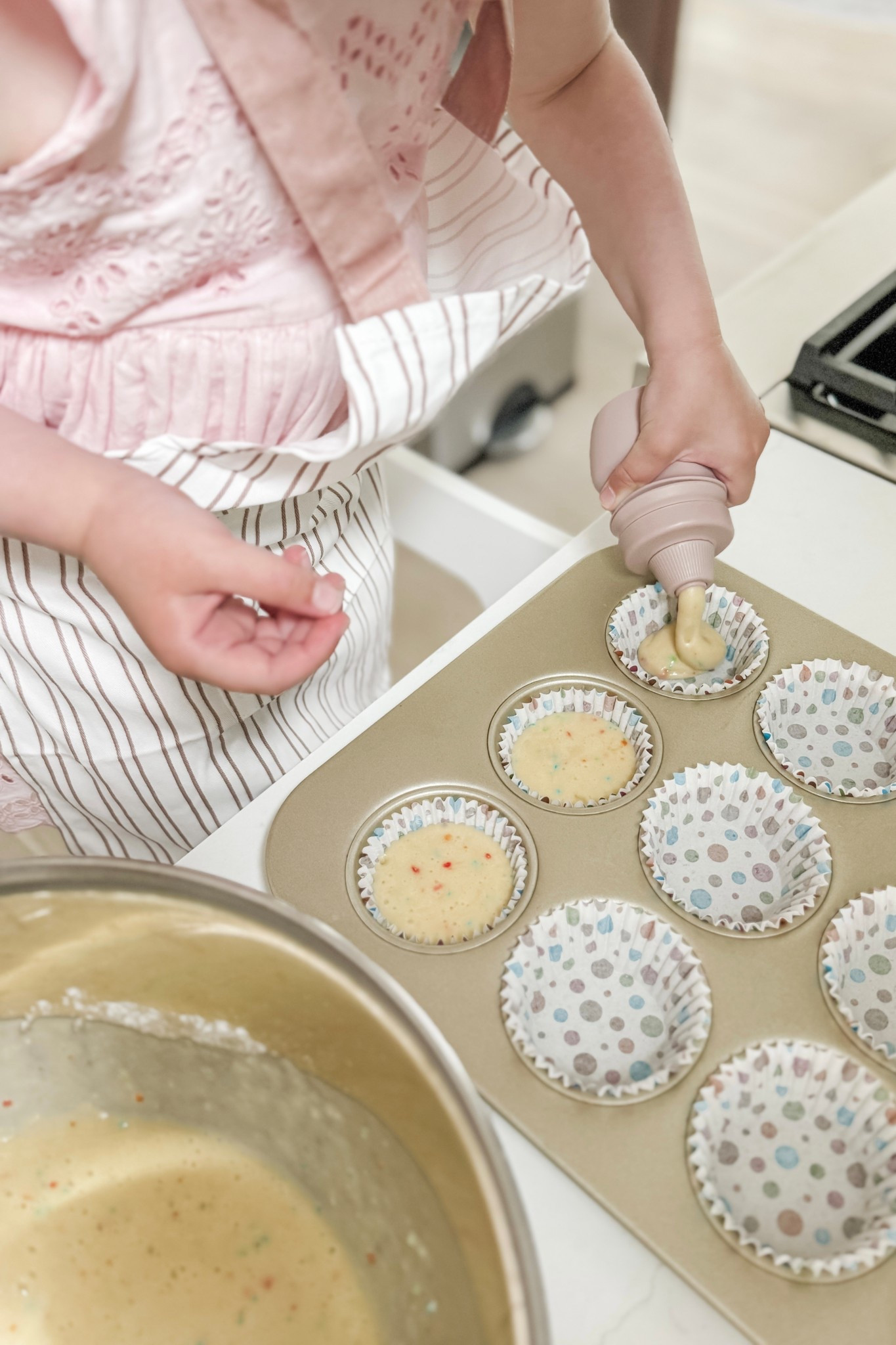 Camp Magic Playbook — Baking
We baked cupcakes today (using a box mix) and it went super well! 🧁
The batter was really loose so I repurposed this squeezable frosting piping tool (without the piping tip installed) so that Sophie could fill the cupcake liners by herself and it couldn’t have gone smoother! Highly recommend this tactic with #LTKToddlers

#LTKKids