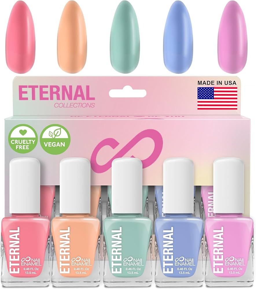 Eternal Pastel Nail Polish Sets for Women (CANDY PASTELS) - Pastel Nail Polish Set for Girls - Lo... | Amazon (US)