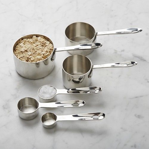 All-Clad Stainless-Steel Odd-Size Cups & Spoons Set | Williams-Sonoma