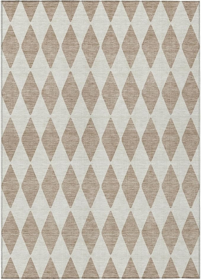 Addison Rugs Chantille ACN578 Taupe 3' x 5' Indoor Outdoor Area Rug, Easy Clean, Machine Washable... | Amazon (US)