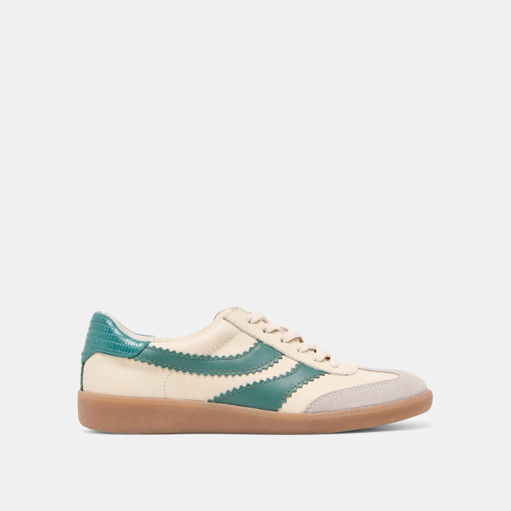 Merit Sneakers White Green Leather | DolceVita.com