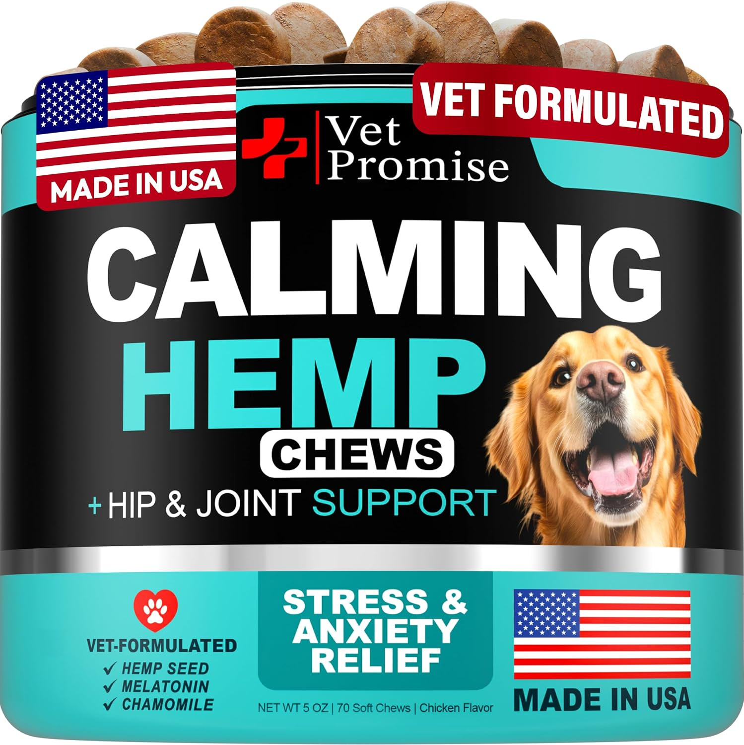 Advanced Calming Chews for Dogs - Hemp Dog Calming Chews with Melatonin | Amazon (US)