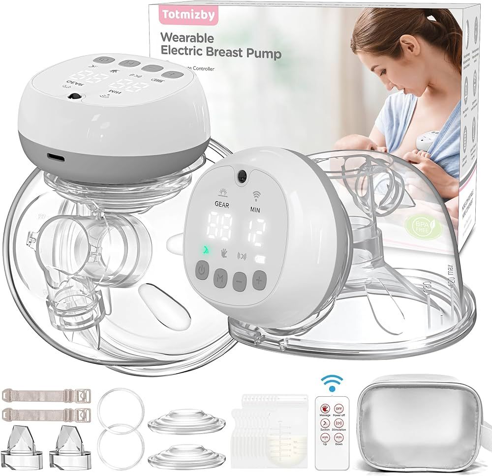 Hands Free Breast Pump Wearable Breast Pump 12 Levels 3 Modes Double Portable Electric Breast Pum... | Amazon (US)