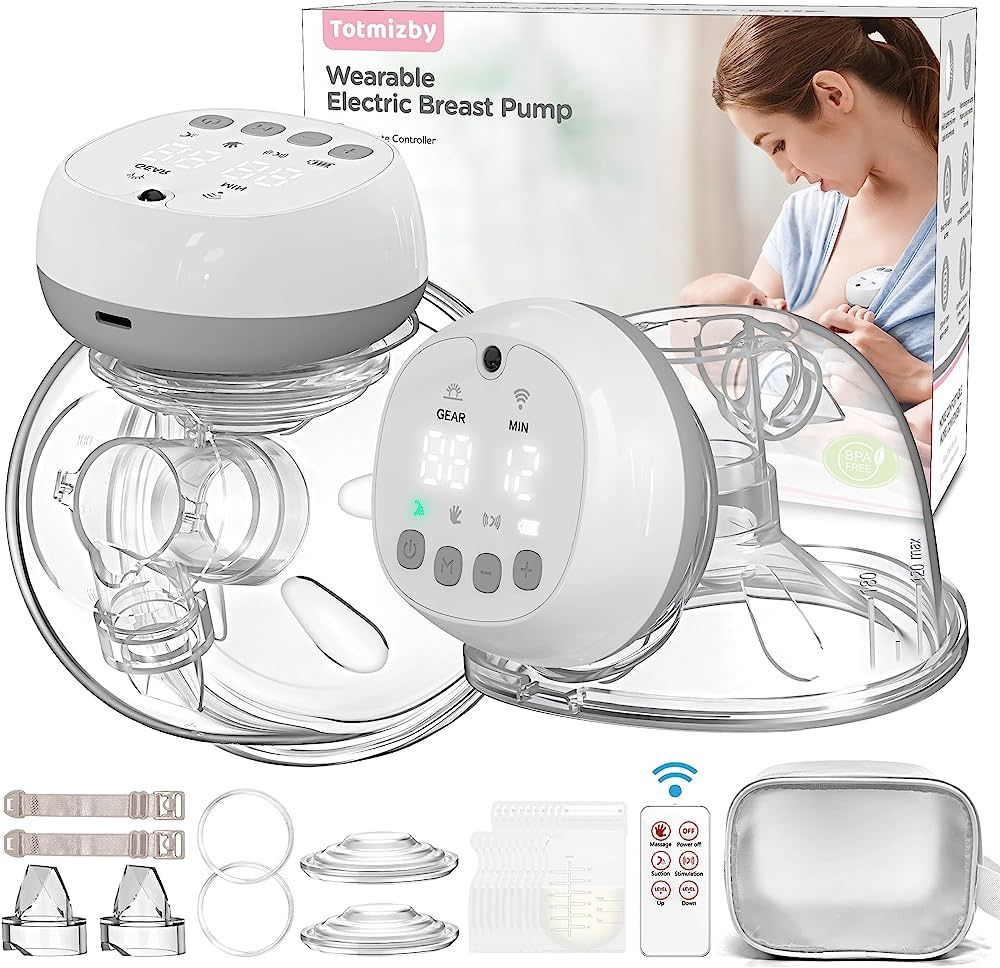 Hands Free Breast Pump Wearable Breast Pump 12 Levels 3 Modes Double Portable Electric Breast Pum... | Amazon (US)