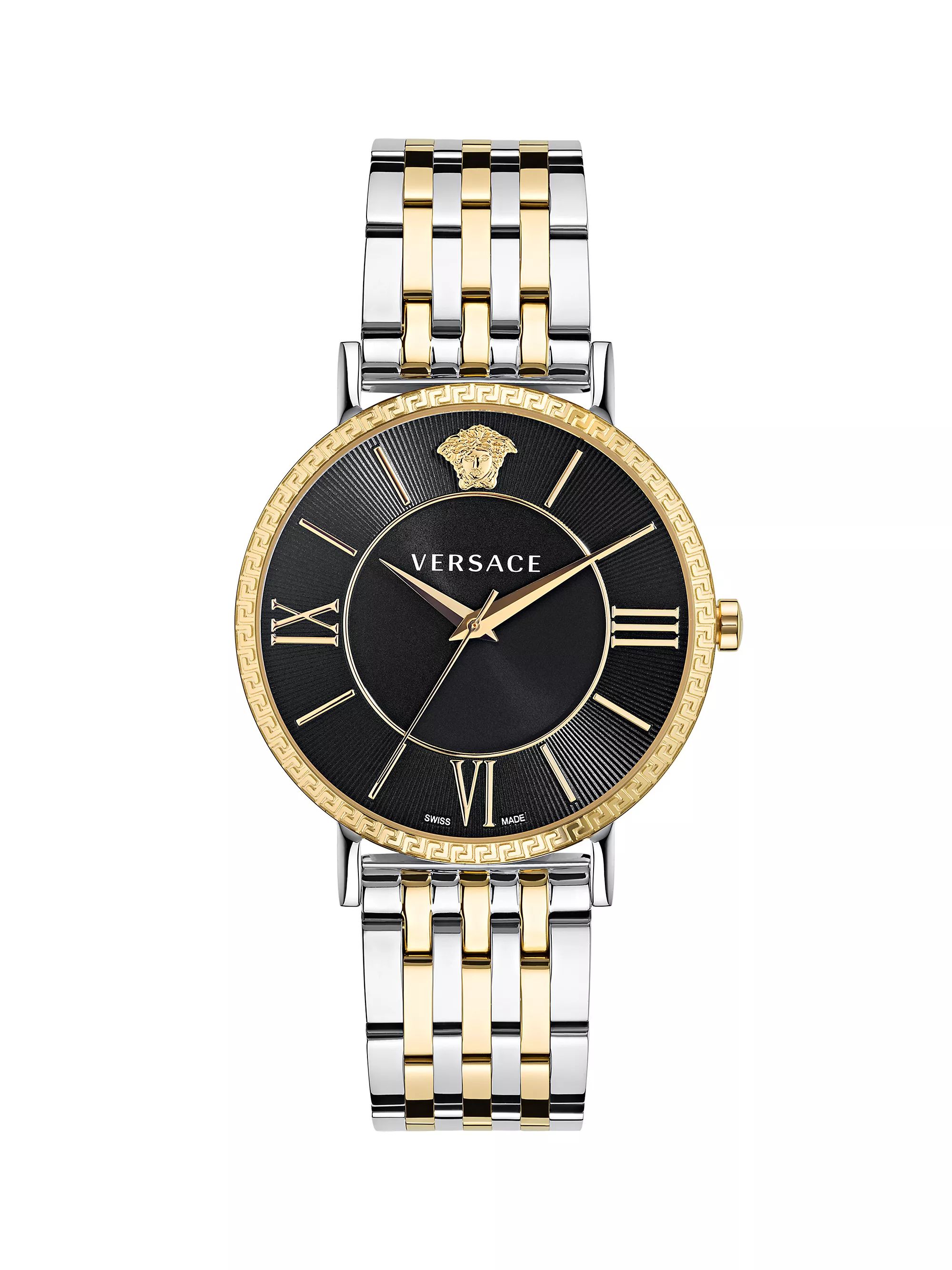V-Eternal Two-Tone Stainless Steel & Guilloché Dial Bracelet Watch/42MM | Saks Fifth Avenue