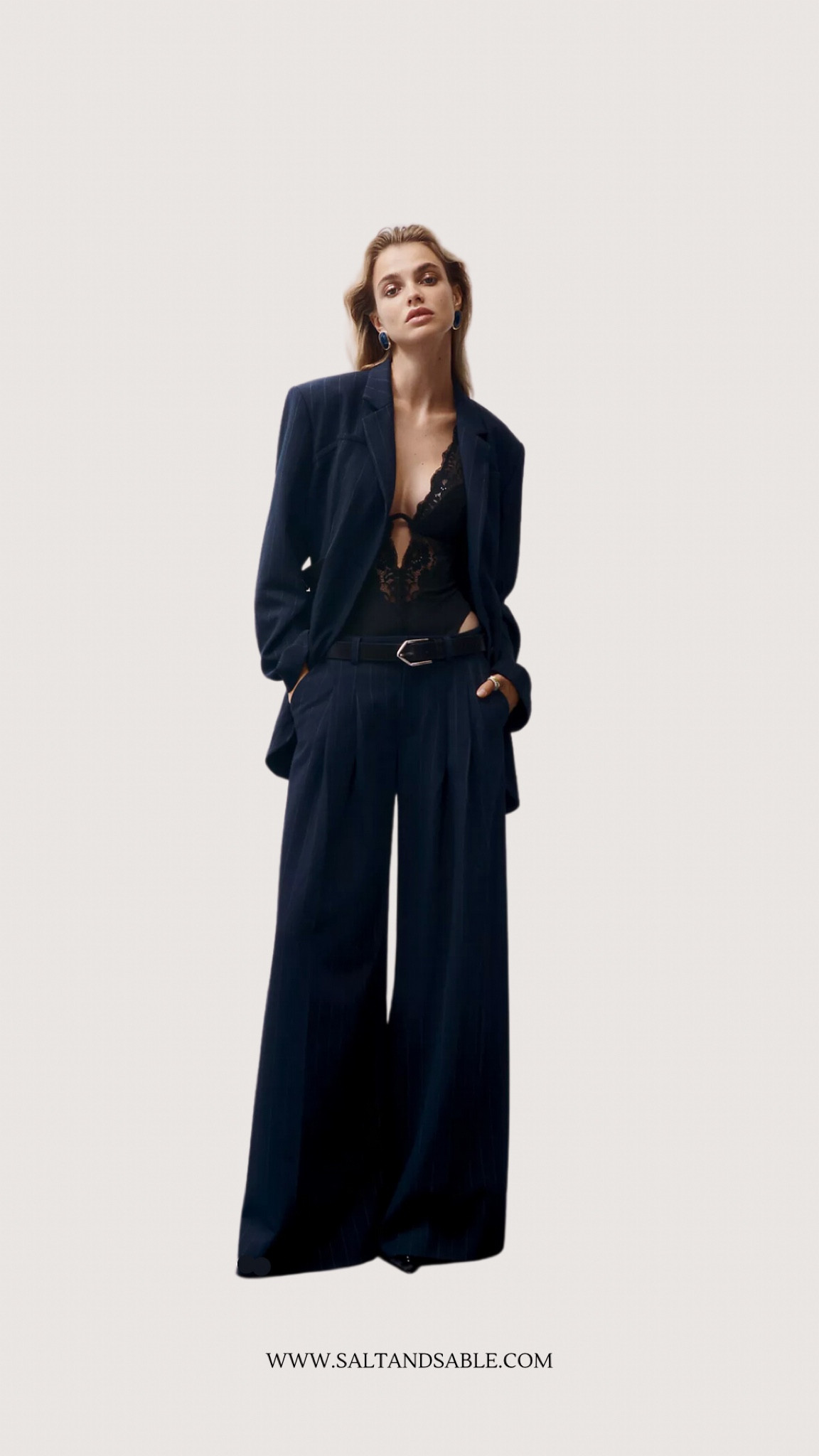 Women’s fall fashion look from Anthropologie. This look can double as a night out look with a lace bodysuit underneath or an office look with a button up shirt underneath. 


Workwear 
Women’s workwear 
From day to night 
Women’s suit 
Date night look 
Oversized look 
Fall outfit for women 
Autumn outfit 
Navy suit 
Women’s trousers 
Women’s blazer 

#LTKstyletip #LTKSeasonal #LTKworkwear