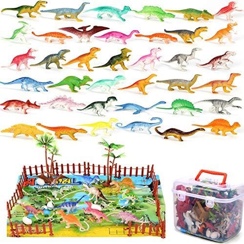 Small Dinosaur Toys for Kids 3-5 Years Old Boys Toy Figures Plastic Dinosaur Toys Play Set | Amazon (US)