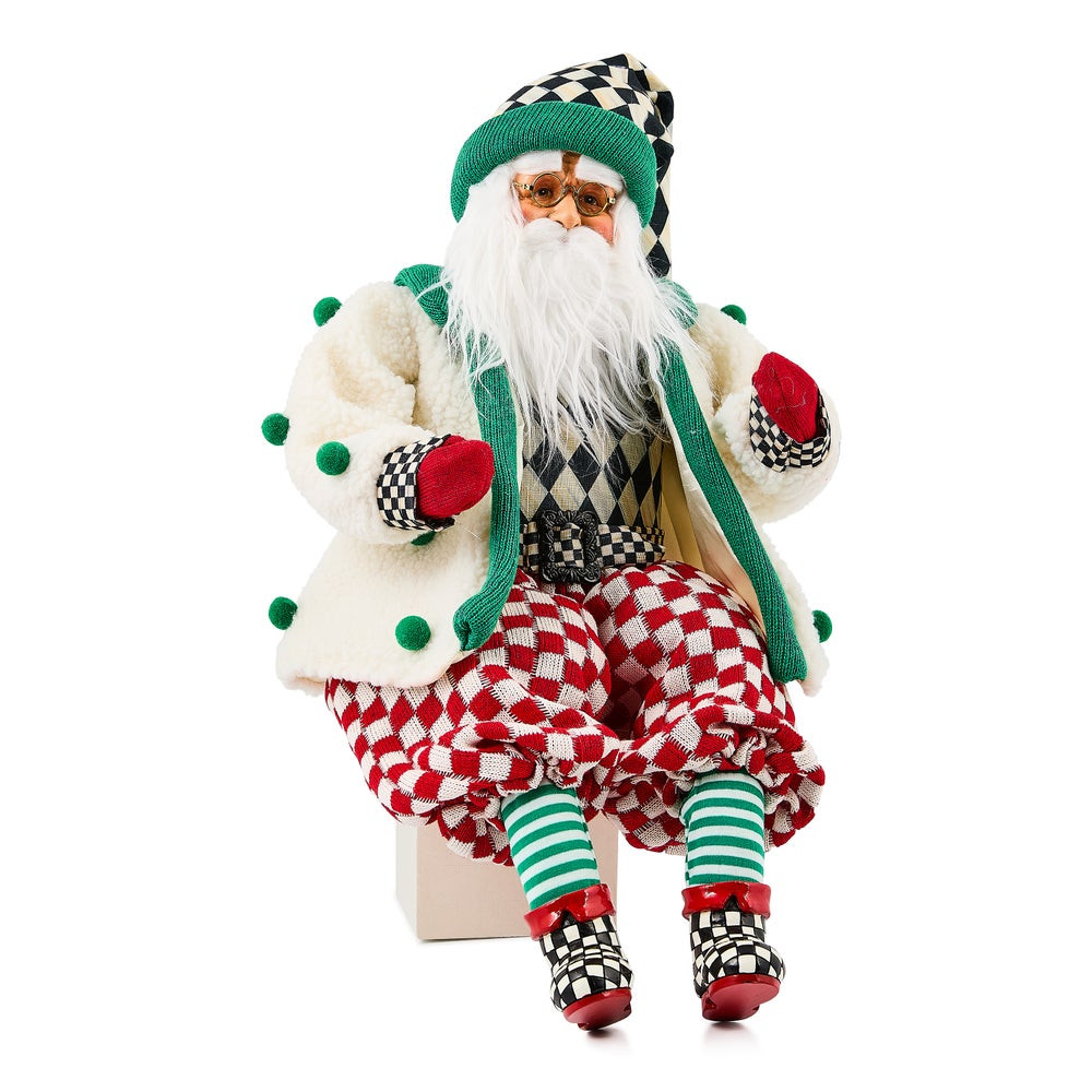 Check It Out Jovial Fabric Santa | MacKenzie-Childs