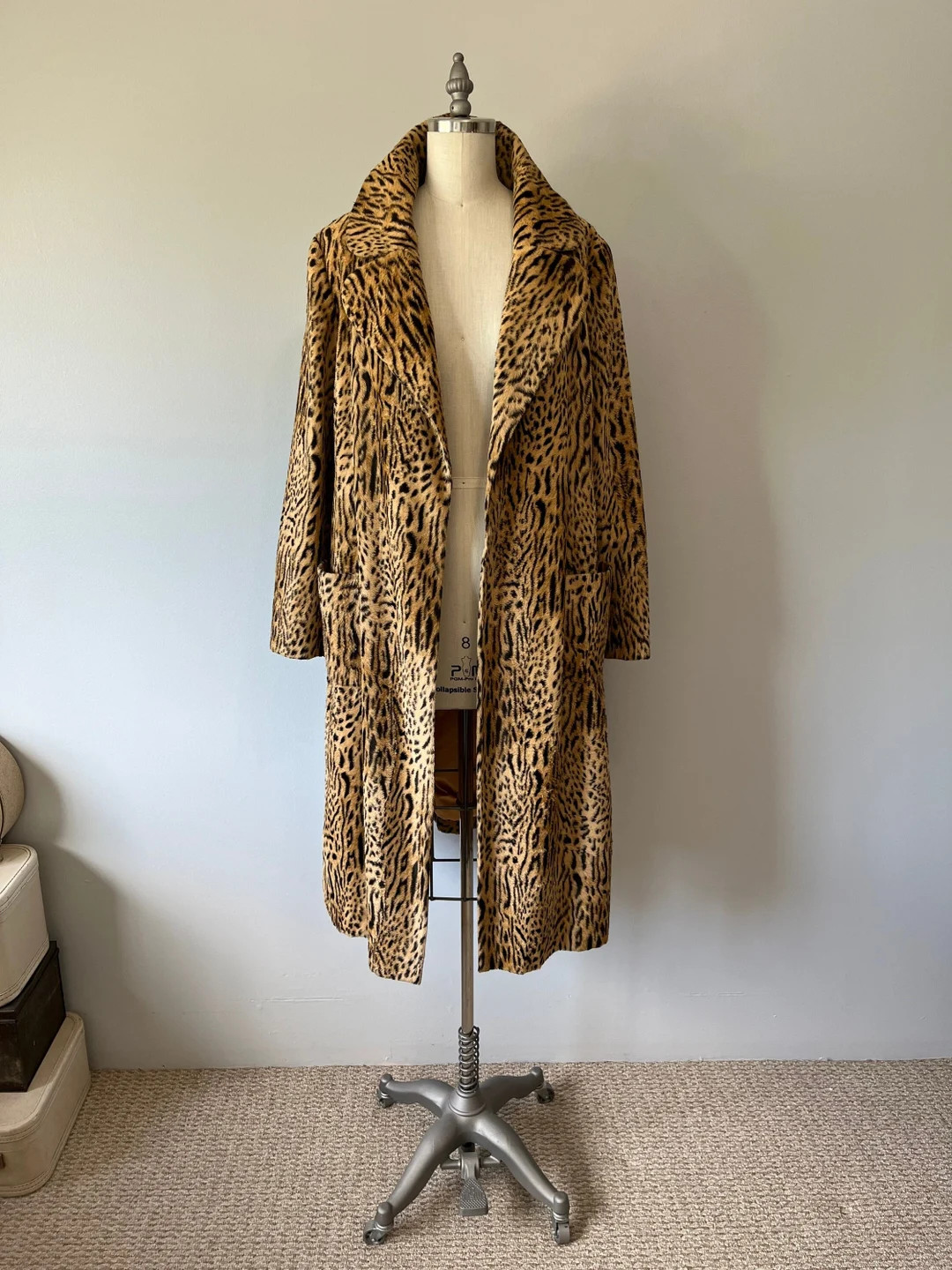 Animal Print Vintage Coat / 50s Evening Coat / Festival Costume Jacket / Faux Fur / Designer Vint... | Etsy (US)