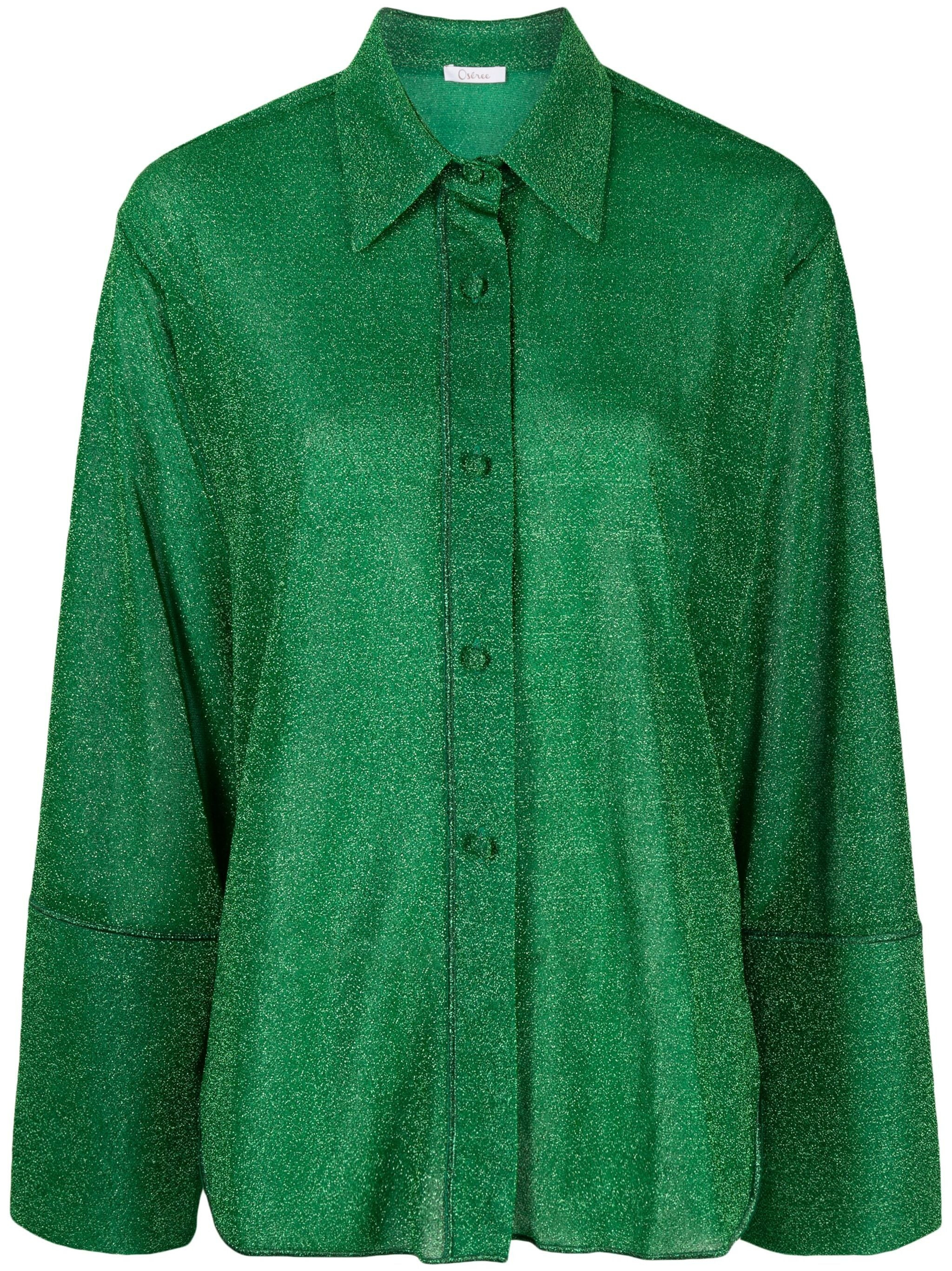 Oseree Lumiere Sleeves Shirt EMERALD GREEN / S/M | Balardi