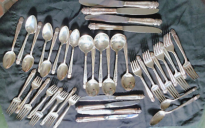 40 PIECES OF DANISH PRINCESS HOLMES & EDWARDS SILVERPLATE FLATWARE  | eBay | eBay US