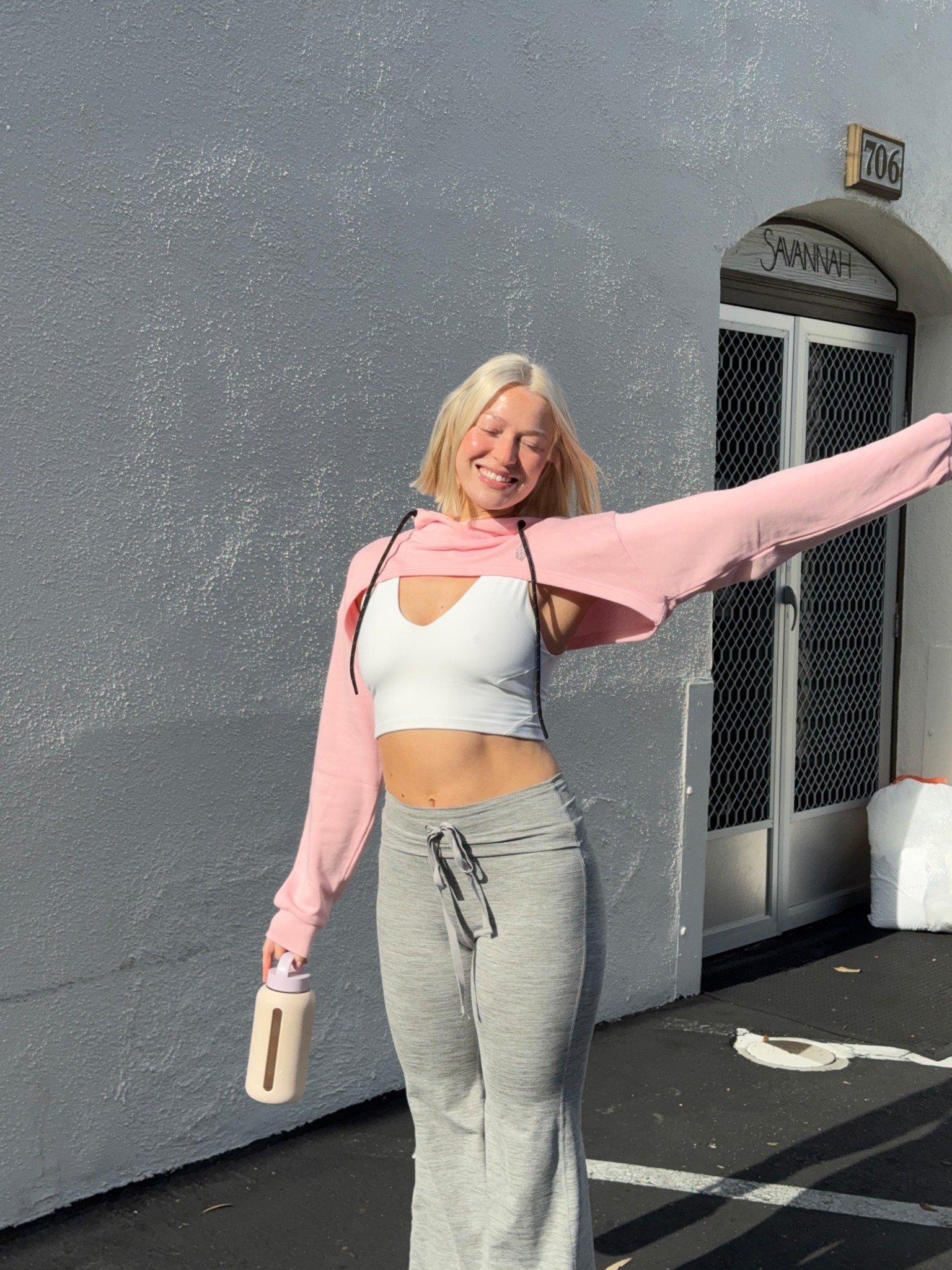 girlie gym outfit to lift in — loving this pink cropped sweatshirt!! 

Fp movement, walk ootd, pink sweatshirt 

#LTKdayinmylife #LTKfitnessgoals