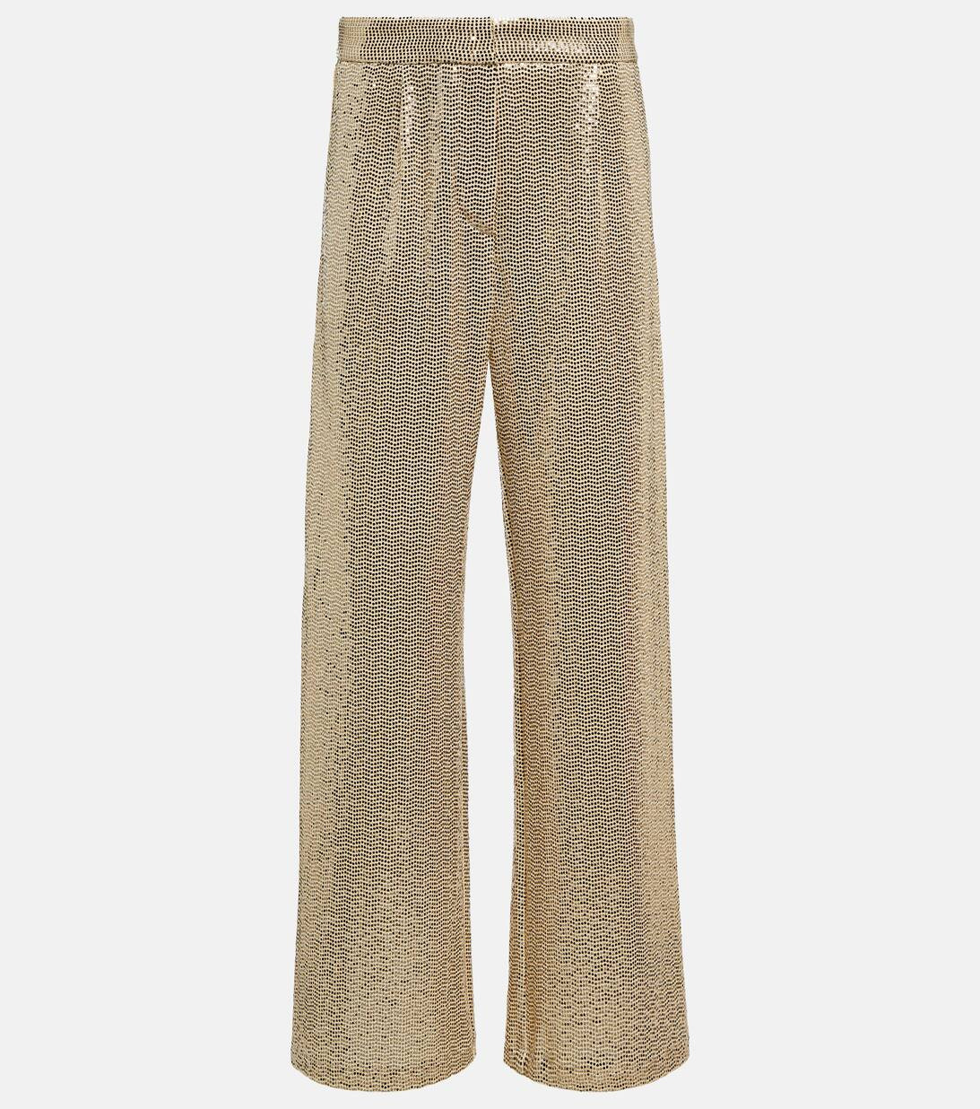 Sequined high-rise wide-leg pants | Mytheresa (UK)