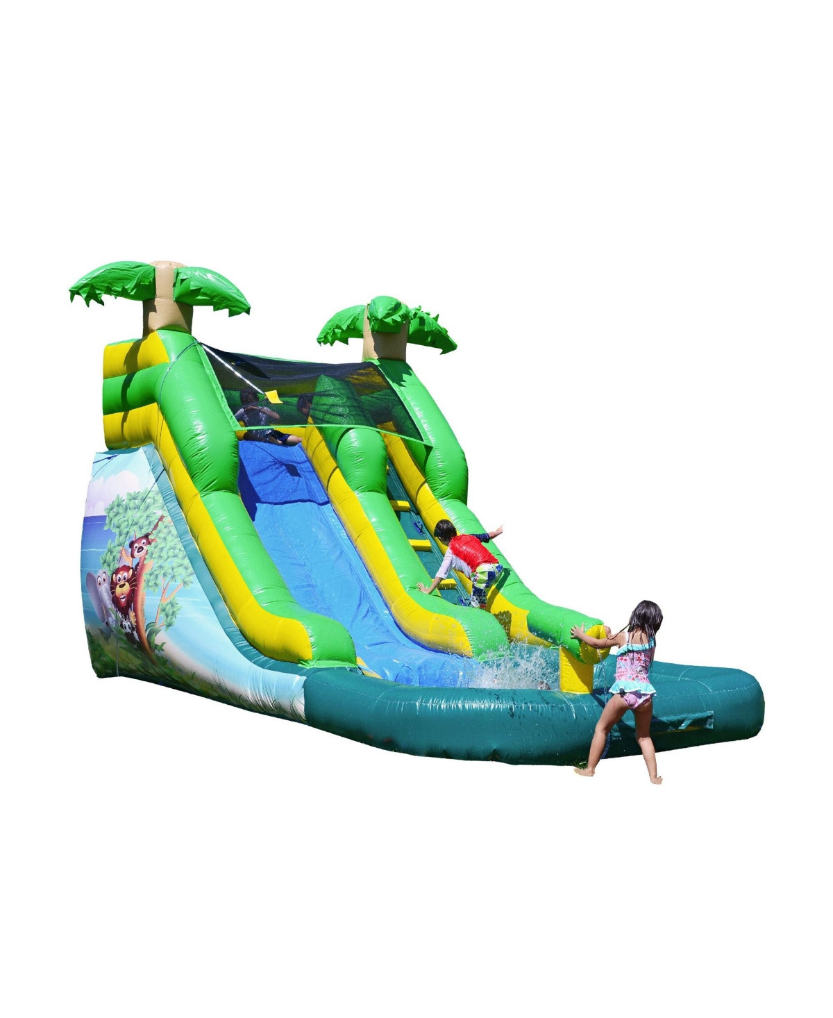 HeroKiddo 12 Safari Commercial Grade Water Slide with Pool for Kids and Adults (with Blower), Water Cannon, Wet Dry Use, Outdoor Indoor, Big Inflatabl | Macy's