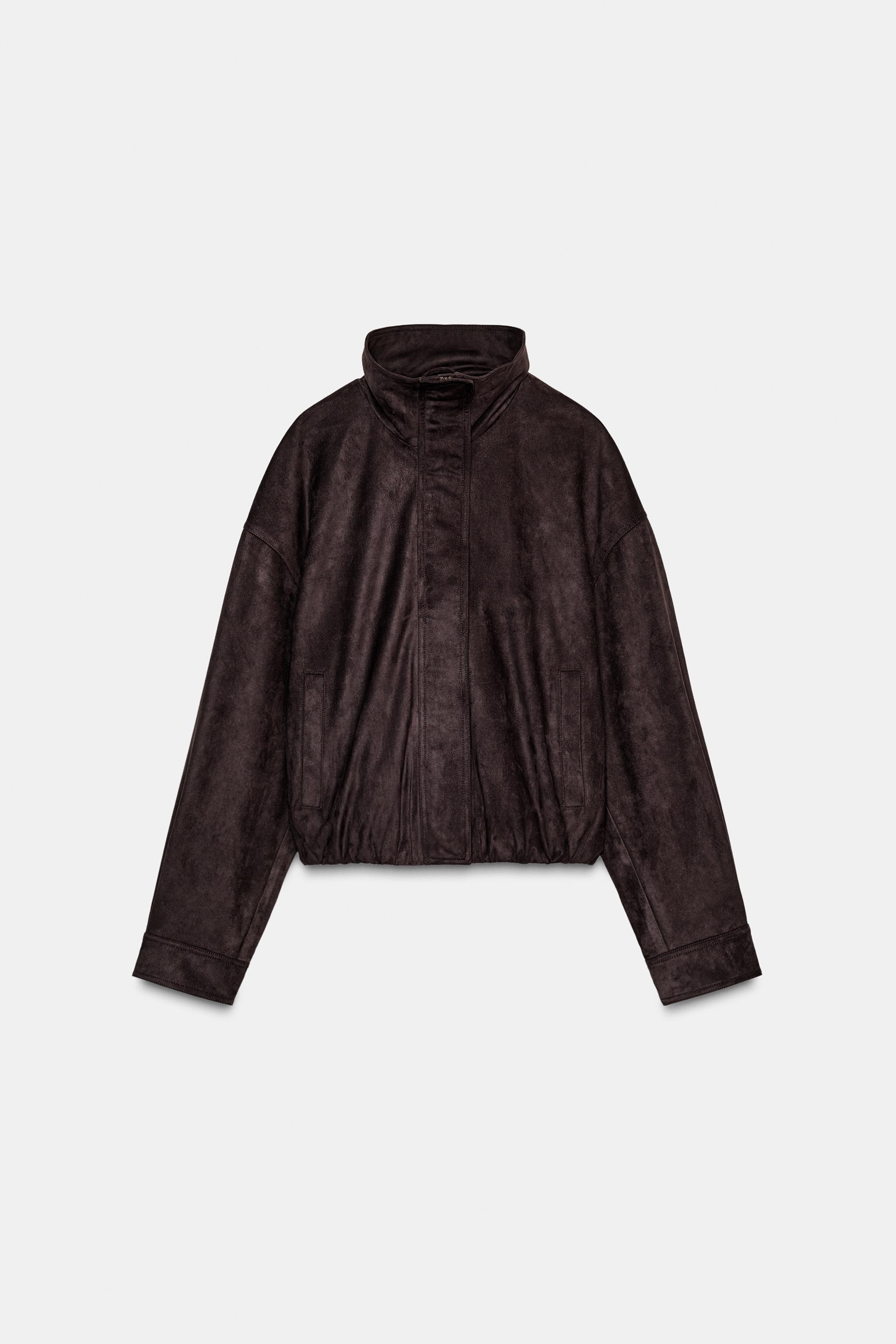 FAUX SUEDE BOMBER JACKET | Zara US
