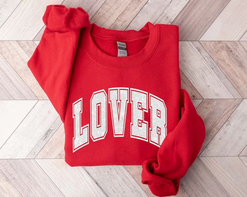Lover Sweatshirt, Lover Valentines Shirt, Valentines Day Hoodie, Cute Valentine Gift Sweater, Val... | Etsy (US)