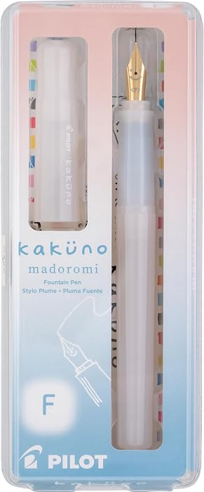 PILOT Kakuno Madoromi Fountain Pen - Cumulus White Barrel, Fine Nib | Amazon (US)