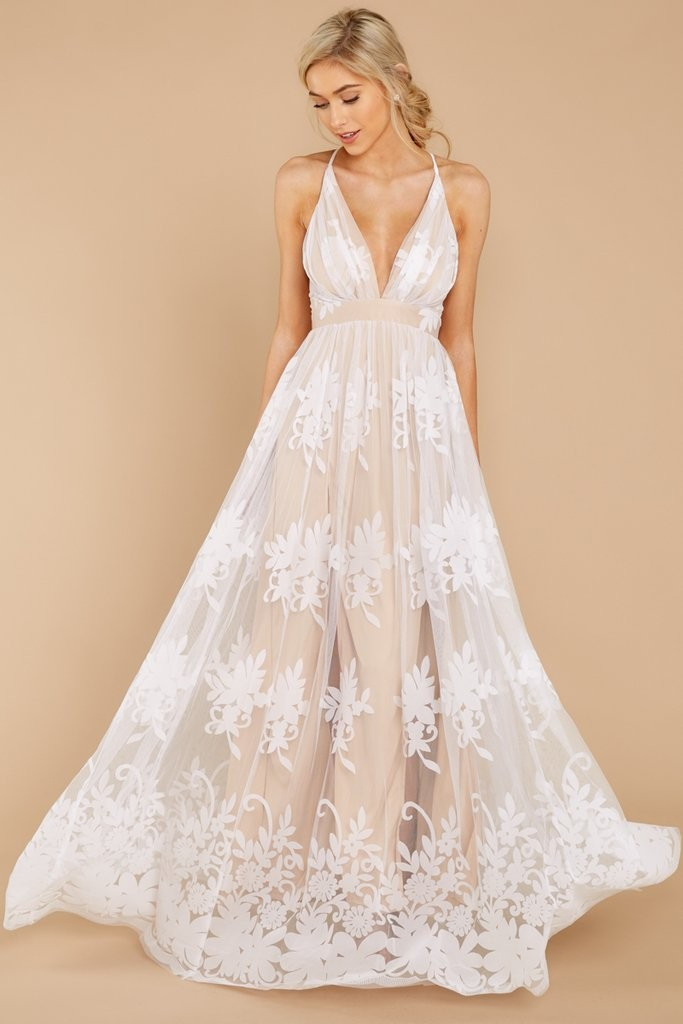 In Any Event White Maxi Dress | Red Dress 