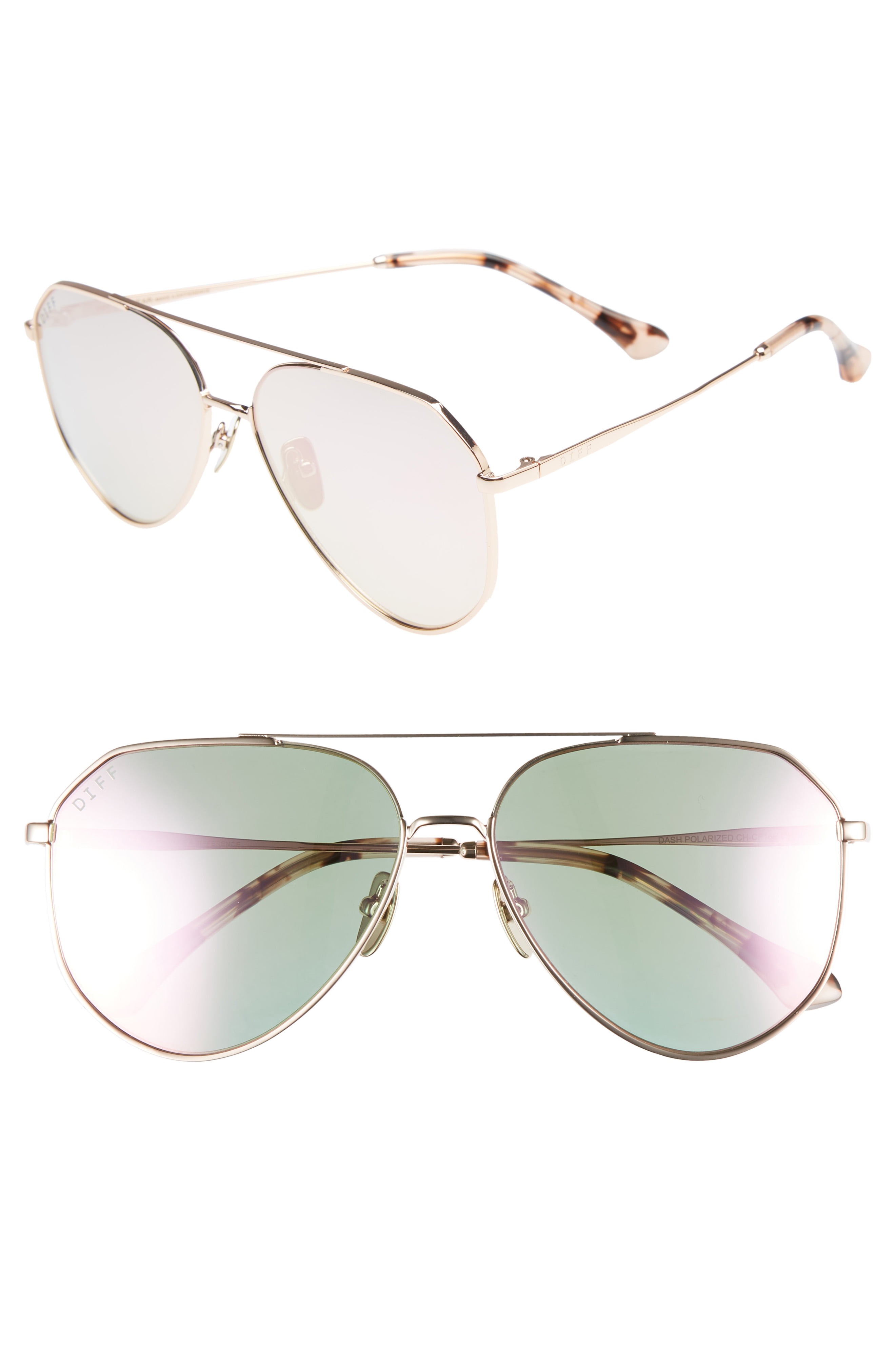 DIFF Dash 58mm Aviator Sunglasses | Nordstrom