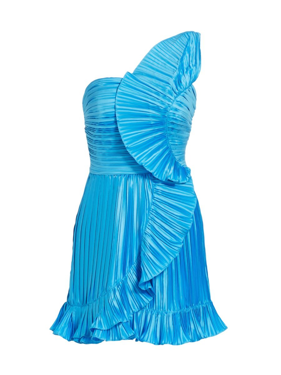 Kelce Pleated One-Shoulder Minidress | Saks Fifth Avenue
