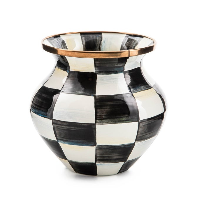 Courtly Check Enamel Vase | MacKenzie-Childs