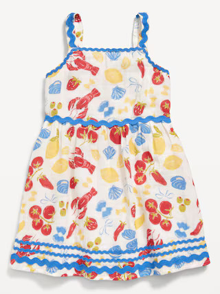 Sleeveless Double-Weave Fit and Flare Dress for Toddler Girls | Old Navy (US)