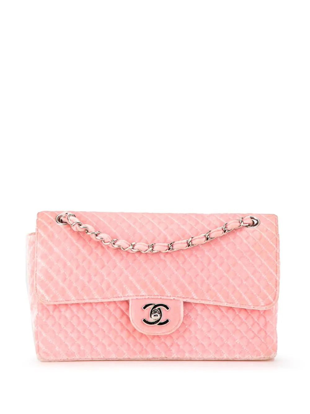 CHANEL Pre-Owned 1996-1997 Medium Micro Quilted Velvet CC Flap shoulder bag - Pink | Farfetch Global