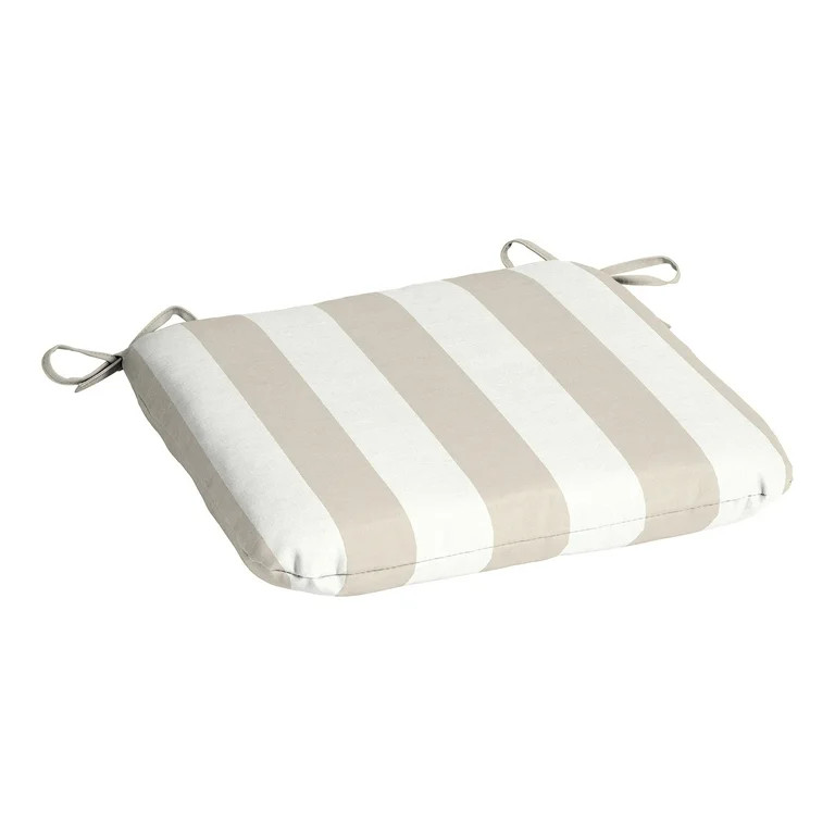 Mainstays 15.5"D x 17"W Tan Cabana Rectangle Outdoor Seat Pad (1 Pack) | Walmart (US)