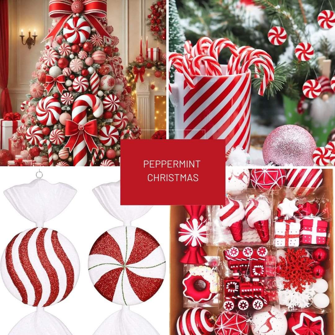Peppermint Themed Christmas Decorations. 

Christmas Decoration
Christmas Tree
Red and White
Candy Cane

#LTKSeasonal #LTKHome #LTKHoliday