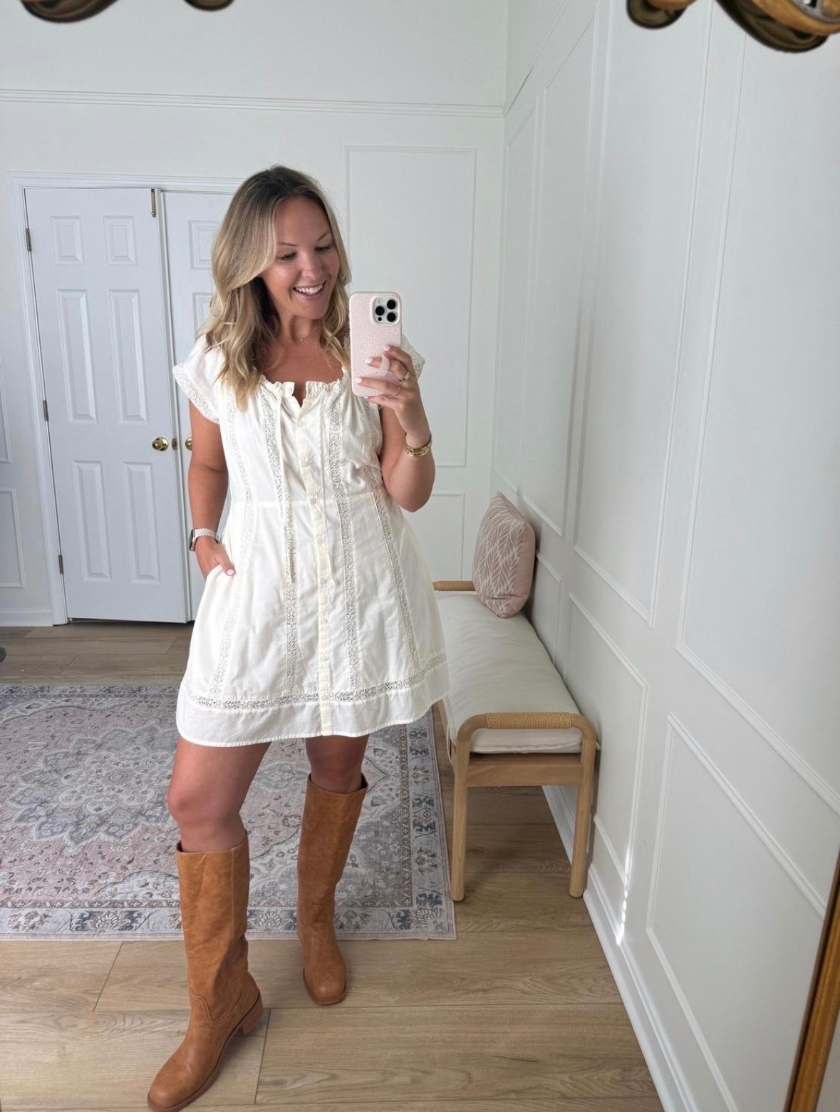 Love this mini dress for a date night or a fall concert! It would pair perfectly with a denim jacket too! Wearing a med 
Fb

#LTKootd #LTKSeasonal #LTKMidsize