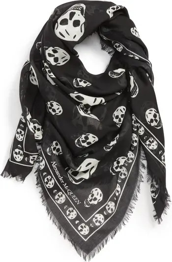 Alexander McQueen Skull Print Modal & Silk Scarf | Nordstrom | Nordstrom