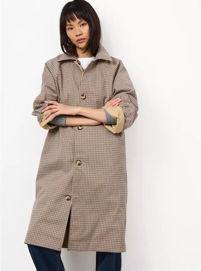 Natural Reversible Trench Coat M | Tu Clothing